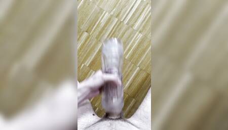 young big cock fucking fleshlight ends in massive cumshot