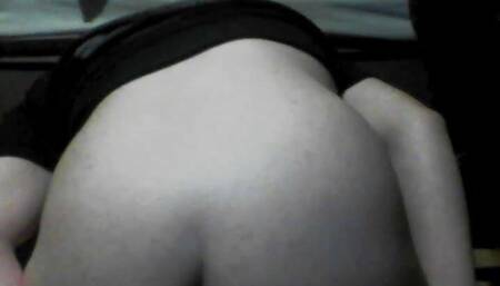 Young Twink rides a huge dildo and quivers. flows with precum