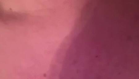 Cum on Boobs in Pink PVC
