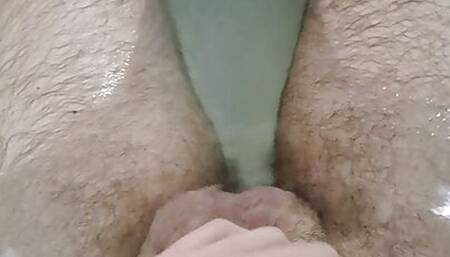 little bit horny in the bathroom