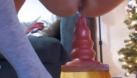 Stretching and Gaping my Ass with New Square Peg Trainer