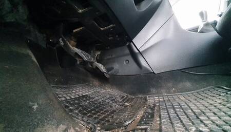 Squeaky Nike Sneakers drive Side View Mazda