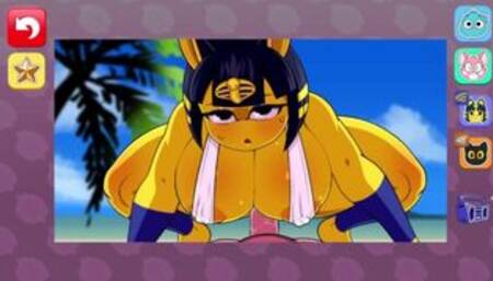 SEXY GAMES By The Pool! Hot CREAMY Sex With Breastful Cat Ladies