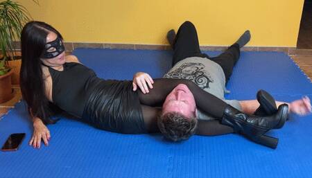 Lethal Legs In Black Pantyhose Strikes Again