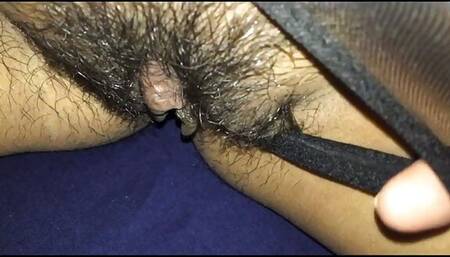Fucking pussy with sex toy