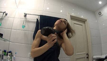 hair drying after shower (HB)