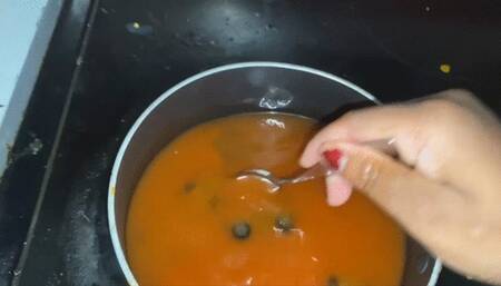 Tiny humans being made into giantess soup as they say their goodbyes