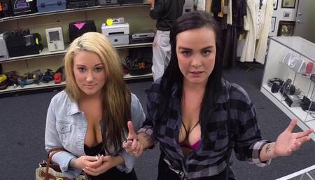 XXX PAWN - these LGBTQ Status Babes Needed Money so they went Straight for Pay