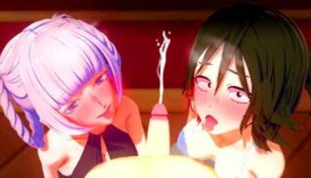 POV: A NIGHT ALONE WITH NAZUNA NANAKUSA AND AKIRA ASAI YOFUKASHI NO UTA ANIME HENTAI COMPILATION