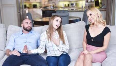 Horny couple threesome with stepdaughter