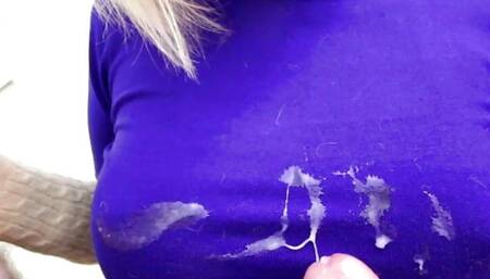 Blue Sweater Handjob