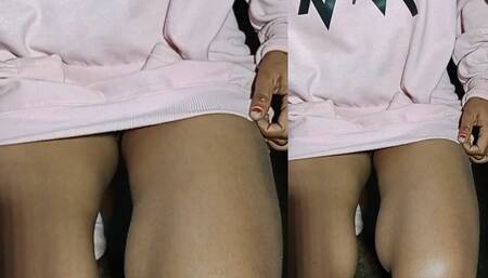 After bath I trying fingring when I see bath time my pussy