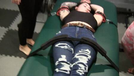 Tickle bench Finale! "Girl you are so in for it! We HAVE to get you good after that!"