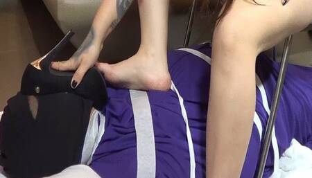 FOOT AND SHOES DOMINATSION DOMME LIDI AND HER MALE SLAVE FULL EDITION