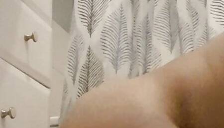 Solo playing with big dildo