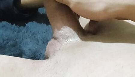 Stroked the penis until it swelled