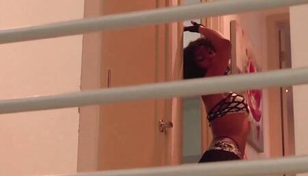 Misty Stone Beautiful Sexy Ebony with Michael Stefano, Teasing, Lingerie, High heels, Petite, Small Tits Pussy, Short Ve