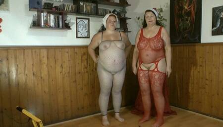 Christmas Video 08 - Fat girl spoils man with gel