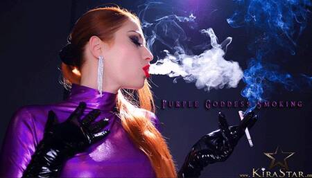 4K Purple Goddess Smoking