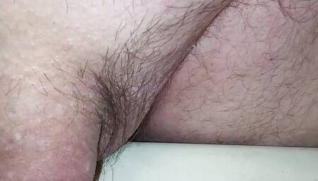 Banging it on the edge of the sink