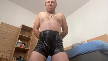 Sissy Bitch Andreas in Latex doing BDSM breath play task