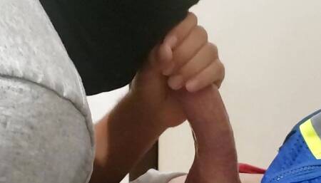 Big Sweaty White Work Cock Cums Quick Stress Relief