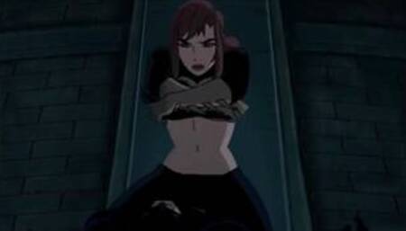 Batgirl Gets Frisky and Flashes Her Tits - Batman Cartoon Hentai Porn