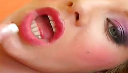 Hot blonde lady from Germany having a great time with her black dong