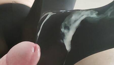 Hot Footjob In Pantyhose And Cum In My Feet