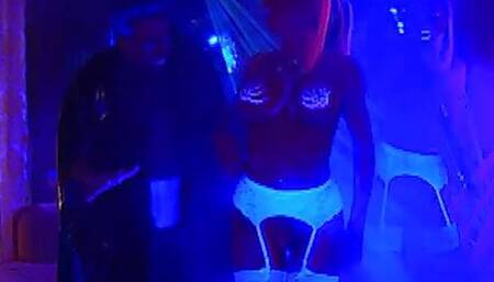 Lisa and Sandra Get Kinky Under UV Light