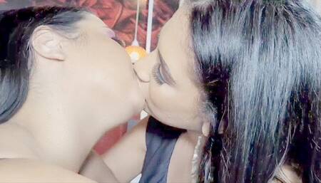 TWO BEAUTIFUL BRUNNETS KISSING VERY DEEP AND WET - BY TIFANI MEL AND NATASHA WILD - CLIP 2 IN FULL HD