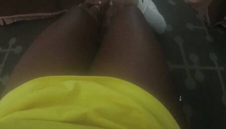 Tiny human POV watching giantess give sensual foot job