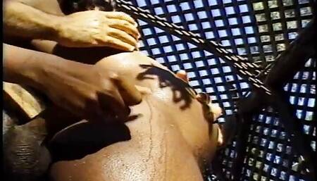 Pregnant black woman gets her pussy stuffed by a black cock