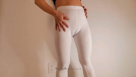 Petite Asian Hotwife Trying On Leggings & Short Shorts