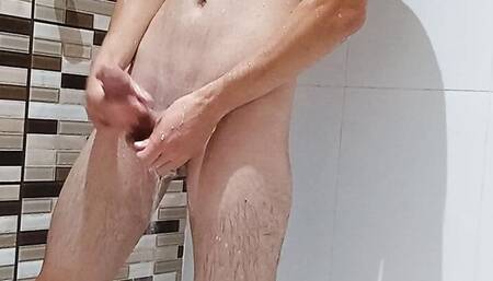masturbating in the bath and cumming a lot.