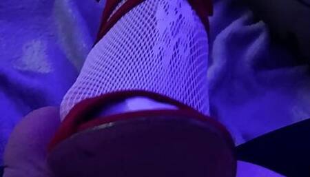 Footjob in Heels (Trailer) and white catsuit