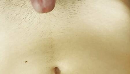 Teen with big shaved cock - huge explosive cumshot