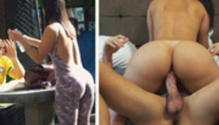 Brazilian Teen Gold DIgger Gets Her Bubble Butt Destroyed Back Home