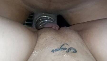Indian girl riding a big cock