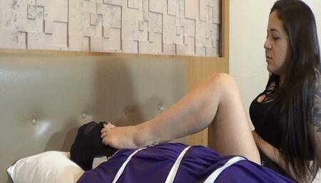 DOMME LIDI DOMINATING HER MALE SLAVE WITH FEET AND SHOES FULL EDITION FOR SPECIAL OFFER