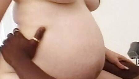 Pregnant milf fucks big black dick and has fun