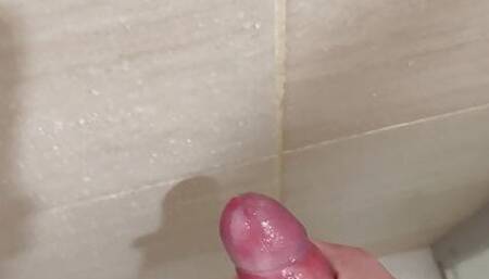 Teen Boy Jerk Off in shower BIG LOAD premature cum