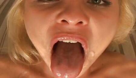 Threesome with anal for sexy teen Shark Blue