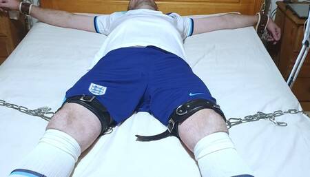 Footballer chained to bed and tormented by BBW - CAM 1