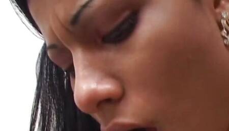 I fuck the busty shemale's ass!