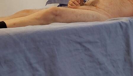 Daddy stroking his cock