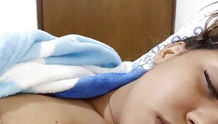 18 year old brunette big saggy tits from New York United States fucking her stepbrother's big dick