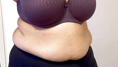 My Big Milk Jugs Held by Bra and Tank Top - Indian in Dressing Room