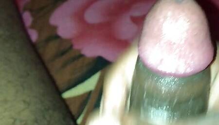 Black Asian Young Guy Play with self hand job cum shot