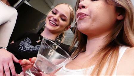 Dirty Panty Spit Martini - Princess Viktoria, Sweet Princess Chastity and Princess Catherine (HD1080p)